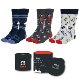 Cerdá Pack de 3 Calcetines Mickey Disney Adulto