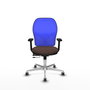 PIQUERAS Y CRESPO Silla de oficina Jorquera con mecanismo Sincro/Traslack Marrón y Azul