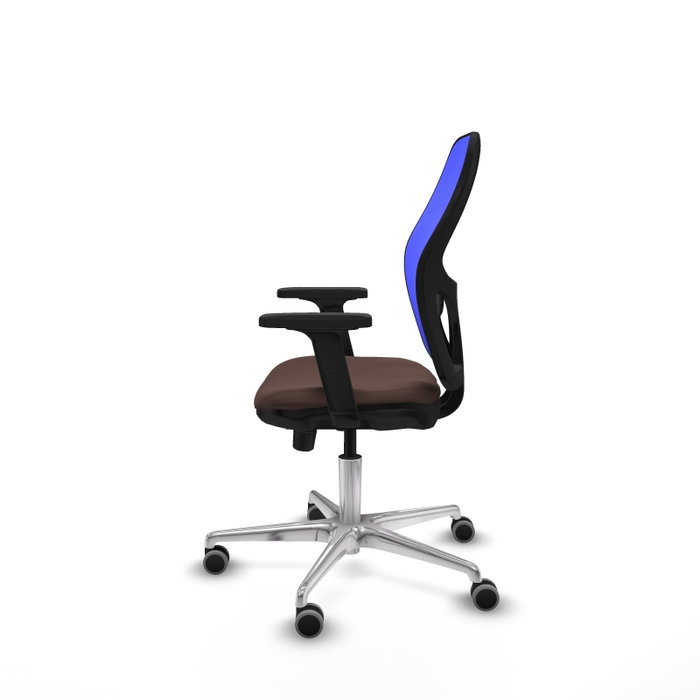 PIQUERAS Y CRESPO Silla de oficina Jorquera con mecanismo Sincro/Traslack Marrón y Azul