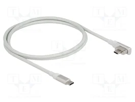 DeLOCK Cable Magnético Thunderbolt 3 USB-C 4K 60 Hz Acodado 1,2 m Gris