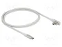 DeLOCK Cable Magnético Thunderbolt 3 USB-C 4K 60 Hz Acodado 1,2 m Gris