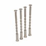 Edm Tornillo pasante multicorte Trn02, M4 x 75 mm, Acero Níquel Satinado