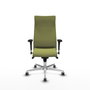 PIQUERAS Y CRESPO Sillón Albacete Verde oliva con mecanismo Sincro y Base de aluminio