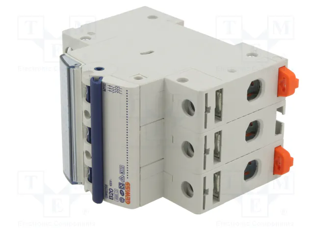 GEWISS MT 60 Interruptor magnetotérmico 3 polos 20A 6kA GEWISS MT 60 Interruptor magnetotérmico 3 polos 20A 6kA