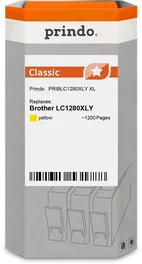 Prindo Cartucho de Tinta Amarillo Classic XL Compatible con Brother LC1280XLY – 1.200 Páginas