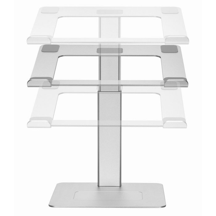 Gembird Soporte Vertical para Portátil Altura Ajustable, NBS-D1-02, Plateado