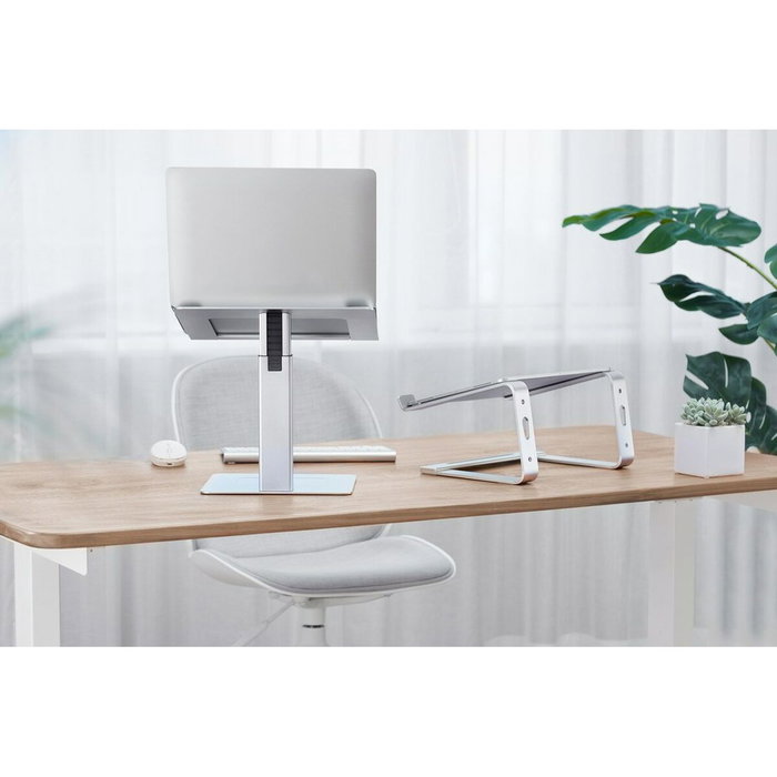 Gembird Soporte Vertical para Portátil Altura Ajustable, NBS-D1-02, Plateado