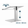 Gembird Soporte Vertical para Portátil Altura Ajustable, NBS-D1-02, Plateado