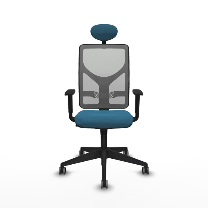 PIQUERAS Y CRESPO Silla de oficina Motilla con mecanismo Sincro, Verde petróleo y Gris PIQUERAS Y CRESPO Silla de oficina Motilla con mecanismo Sincro, Verde petróleo y Gris