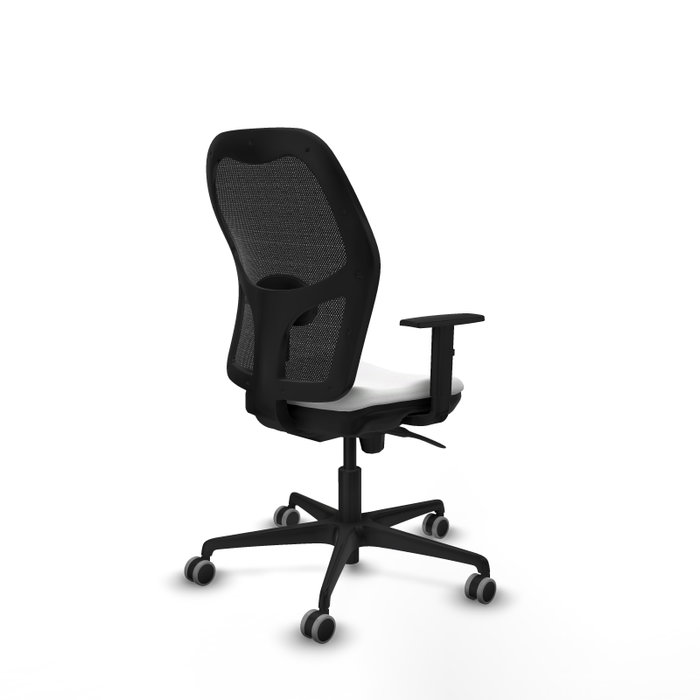PIQUERAS Y CRESPO Silla de oficina Jorquera con mecanismo Sincro, Blanco y Negro PIQUERAS Y CRESPO Silla de oficina Jorquera con mecanismo Sincro, Blanco y Negro