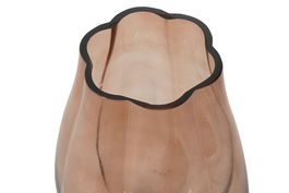 DKD Home Decor Jarron Moderno Ambar Cristal 16 x 26 x 16 cm