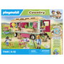 Playmobil Country 71441 Caravana cafetería boutique con tren y huerto, Multicolor