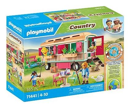 Playmobil Country 71441 Caravana cafetería boutique con tren y huerto, Multicolor Playmobil Country 71441 Caravana cafetería boutique con tren y huerto, Multicolor