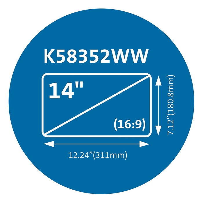 Kensington MagPro Filtro de Privacidad Magnético para Pantalla de Portátil 14" (16:9) 180,8x311 mm