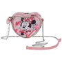 Disney Bolso Bandolera Corazón Mini Garden de Minnie Mouse - Rosa, 10x11.5x5.5 cm, Cadena 90 cm, Sintético
