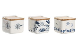 DKD Home Decor Salero Stella Maris Dolomite y Bambú 750ml