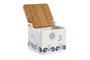 DKD Home Decor Salero Atlantico Azul Blanco Dolomita Bambu 12.5 x 12.5 x 12 cm (6 Unidades) 750ml