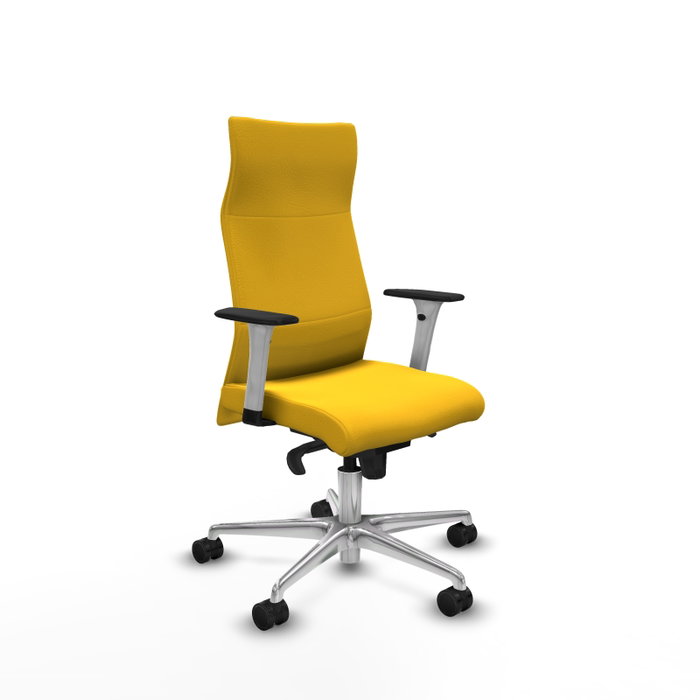 PIQUERAS Y CRESPO Sillón Albacete con Mecanismo Sincro, Similpiel Amarillo PIQUERAS Y CRESPO Sillón Albacete con Mecanismo Sincro, Similpiel Amarillo