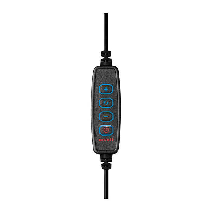 LogiLink AA0150 Anillo de Luz LED para Smartphone con Soporte, 17.8 cm (7"), 10 W, Negro