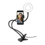 LogiLink AA0150 Anillo de Luz LED para Smartphone con Soporte, 17.8 cm (7"), 10 W, Negro