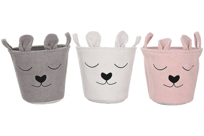 DKD Home Decor Cesta de Poliester Pack de 3 Surtido DKD Home Decor Cesta de Poliester Pack de 3 Surtido