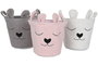 DKD Home Decor Cesta de Poliester Pack de 3 Surtido