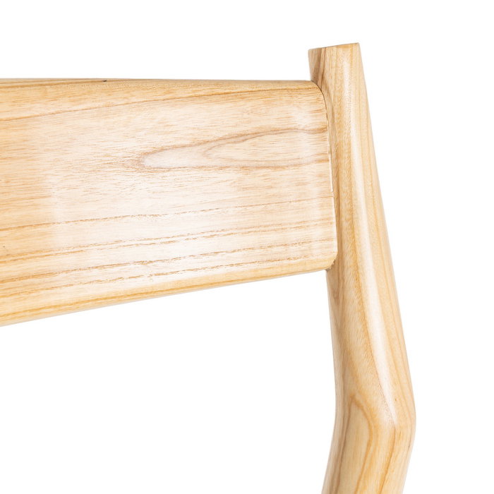 Silla Natural-Beige Madera 53 X 55 X 82 cm (Set de 2)