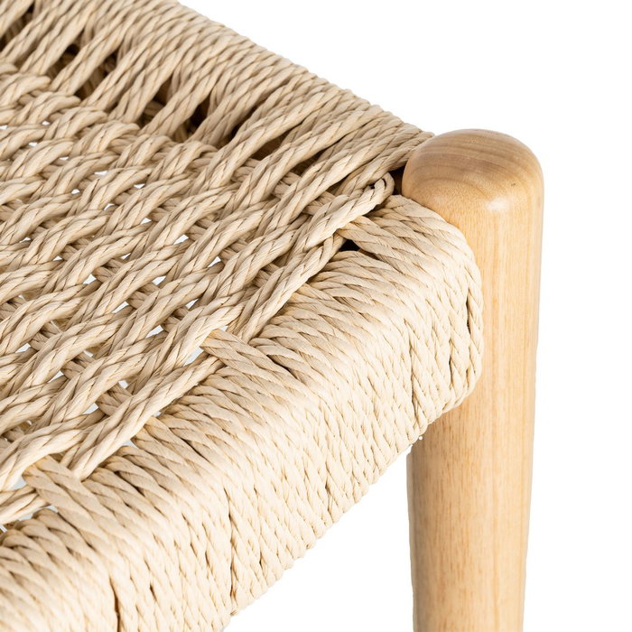 Silla Natural-Beige Madera 53 X 55 X 82 cm (Set de 2)