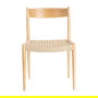 Silla Natural-Beige Madera 53 X 55 X 82 cm (Set de 2)