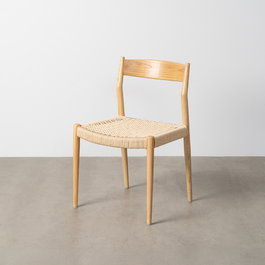 Silla Natural-Beige Madera 53 X 55 X 82 cm (Set de 2)