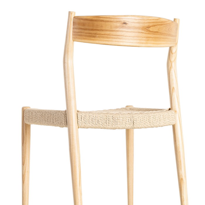 Silla Natural-Beige Madera 53 X 55 X 82 cm (Set de 2)