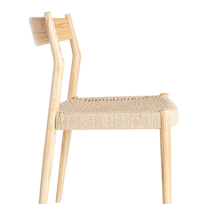 Silla Natural-Beige Madera 53 X 55 X 82 cm (Set de 2)