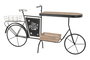 DKD Home Decor Expositor Bicicleta Flowers para Terraza y Jardín Negro Marrón 100x39x187 cm