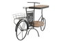 DKD Home Decor Expositor Bicicleta Flowers para Terraza y Jardín Negro Marrón 100x39x187 cm