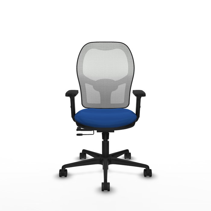PIQUERAS Y CRESPO Silla de oficina Jorquera con mecanismo Sincro/Traslack, Azul y Blanco PIQUERAS Y CRESPO Silla de oficina Jorquera con mecanismo Sincro/Traslack, Azul y Blanco