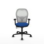 PIQUERAS Y CRESPO Silla de oficina Jorquera con mecanismo Sincro/Traslack, Azul y Blanco