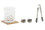 DKD Home Decor Whisky Set 4 Bambú Cristal Natural
