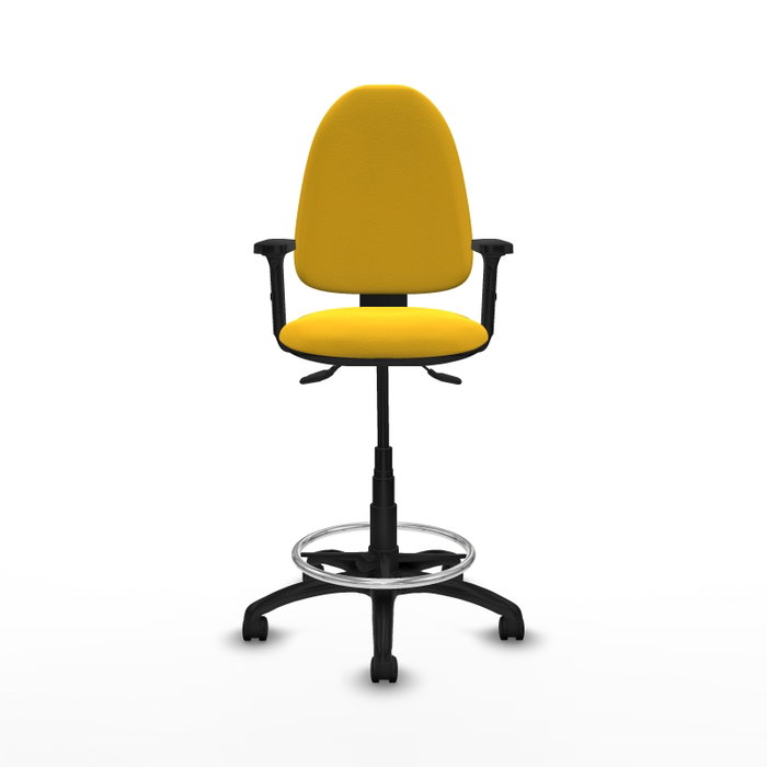 PIQUERAS Y CRESPO Taburete Aýna con mecanismo Asincro y Similpiel Amarillo PIQUERAS Y CRESPO Taburete Aýna con mecanismo Asincro y Similpiel Amarillo