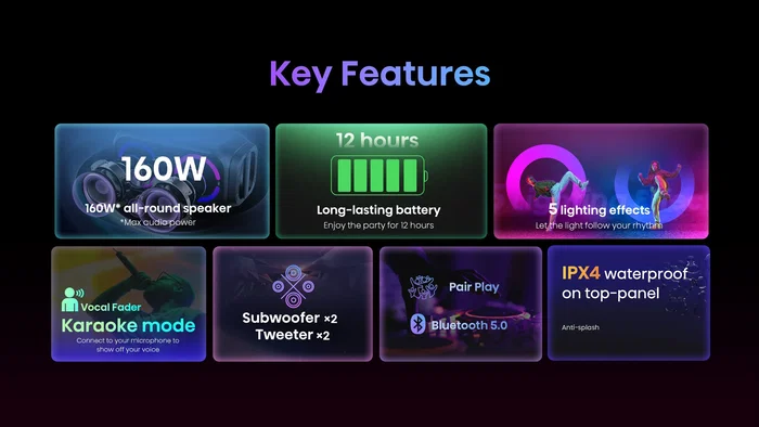 Hisense HIS6942351411071 Altavoz Portátil Bluetooth 160W