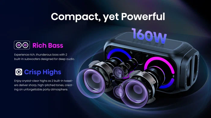 Hisense HIS6942351411071 Altavoz Portátil Bluetooth 160W