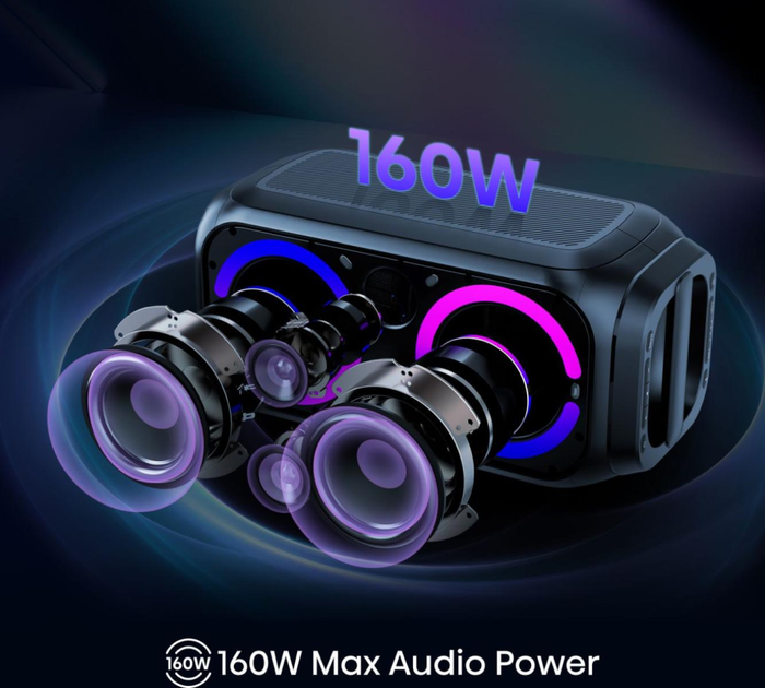 Hisense Party Rocket 160 Altavoz para fiestas portátil 160 W Negro IPX4 Bluetooth 12 h batería