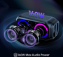 Hisense Party Rocket 160 Altavoz para fiestas portátil 160 W Negro IPX4 Bluetooth 12 h batería