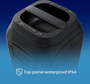 Hisense Party Rocket 160 Altavoz para fiestas portátil 160 W Negro IPX4 Bluetooth 12 h batería