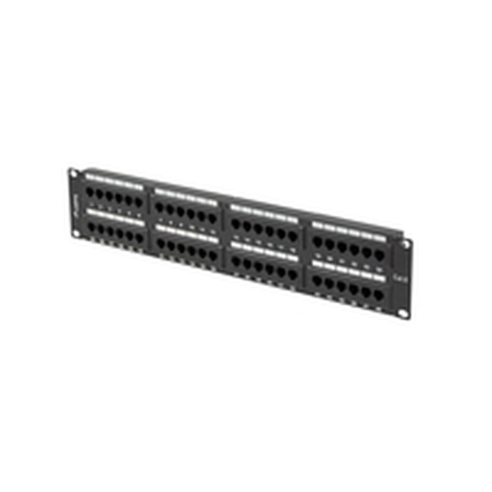 Lanberg Patch panel 48 puertos 2U 19 pulgadas Cat.6 negro