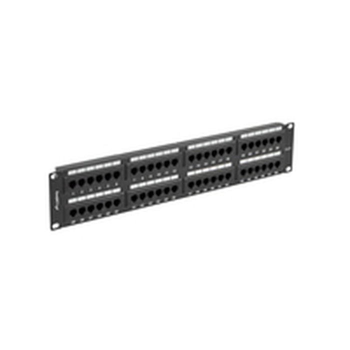 Lanberg Patch panel 48 puertos 2U 19 pulgadas Cat.6 negro