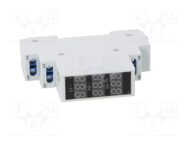 SPAMEL Indicador de tensión 3x80÷500VAC IP20 para raíl DIN SPAMEL Indicador de tensión 3x80÷500VAC IP20 para raíl DIN