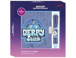 SAFTA Set de diario con candado y bolígrafo K-pop Demon Hunters Derpy