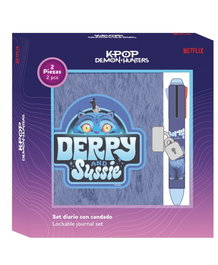 SAFTA Set de diario con candado y bolígrafo K-pop Demon Hunters Derpy