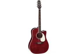 Takamine JJ325 E/A Dreadnought Jumbo John Jorgenson - Guitarra Acústica/Eléctrica, Satin Red