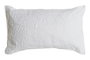 DKD Home Decor Cojín de Poliéster Blanco con Diseño Floral Bordado
